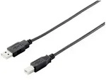 Equip USB-Kabel USB-A Stecker, USB-B Stecker 3.00m Schwarz 128861