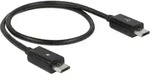 Delock USB-Kabel USB 2.0 USB-Micro-B Stecker, USB-Micro-B Stecker 0.30 m Schwarz mit