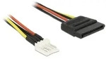 Delock Strom Anschlusskabel [1x SATA-Strom-Stecker 15pol. - 1x Floppy Stecker 4pol.]
