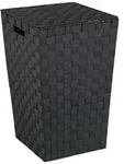 W&auml;schetruhe Mod. Adria Square Schwarz, 48 ltr. Fassungsverm&ouml;gen