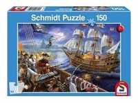 Schmidt 56252 - Puzzle, Abenteuer mit Piraten, Kinderpuzzle