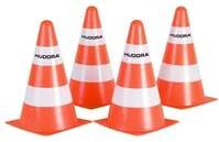 Hudora 76105 - Pylonen orange/wei&szlig; 22,5 cm, 4er Set