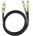 Oehlbach 2056 Cinch / Klinke Audio Anschlusskabel [2x Cinch-Stecker - 1x