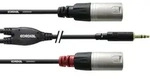 Cordial Audio Adapterkabel [1x Klinkenstecker 3.5mm - 2x XLR-Stecker] 1.80m Schwarz