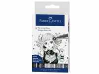Faber-Castell Tuschestifte Pitt Artist Pens Manga Basic, 8er Etui