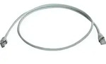 Teleg&auml;rtner 100008028 RJ45 Patchkabel CAT 6a S/FTP 0.25 m Grau Flammwidrig,
