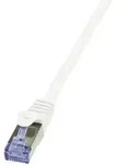 LogiLink CQ3061S RJ45 Patchkabel CAT 6a S/FTP 3.00 m Wei&szlig; Flammwidrig, mit