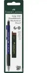 FABER-CASTELL Druckbleistift Grip 1345 + Ersatzminen 0,5mm blau Blister, 5fach