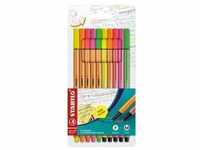 Fineliner & Filzstifte - STABILO point 88 + Pen 68 - 10er Pack - Neonfarben