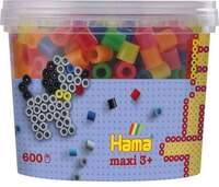 Hama 8572 - My first B&uuml;gelperlen Maxi 3+, Dose mit ca. 600 St&uuml;ck, Neon Mix