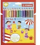 STABILO Dreikant-Buntstift - Trio dick - 18er Pack - mit 18 verschiedenen Farben