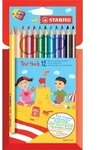 STABILO Dreikant-Buntstift - Trio dick - 12er Pack - mit 12 verschiedenen Farben und