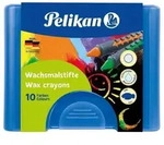 Pelikan Kunststoff-Etui mit 8 Wachsmalstiften und Schaber