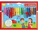 STABILO Filzstift mit Kappenring- Cappi, 18er Pack - mit 18 verschiedenen Farben