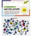 Folia Wackelaugen mit Wimpern, nicht selbstklebend, 6 Gr&ouml;&szlig;en, 100 St&uuml;ck, farbig