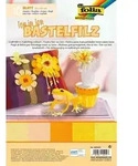 Folia Bastelfilz TON IN TON MIX, 150g/m2, 20x30cm, 10 Blatt, gelb