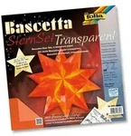 folia Bastelset Bascetta Stern &Oslash;40cm 115g/m2 orange 30x30cm 32 Blatt