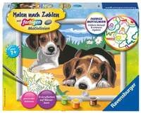 Ravensburger Malen nach Zahlen, Jack Russel Welpen, Malset