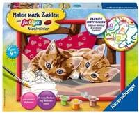 CreArt, Malen nach Zahlen Kinder - Zwei Schmusek&auml;tzchen