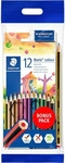 STAEDTLER Buntstifte Noris colour 185, 12 Buntstifte, 1 Bleistift, 1 Radierer