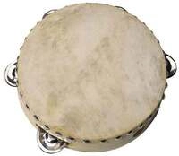 goki Tamburin mit Schellen, Naturfell