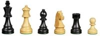 Schachfiguren Arcadius, K&ouml;nigsh&ouml;he 95 mm, schwarz natur, gewichtet, im neutralen