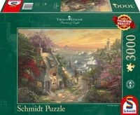 Puzzle Schmidt Spiele 59482 D&ouml;rfchen am Leuchtturm Thomas Kinkade 3000 Teile