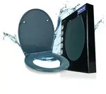 WC Sitz Mod. Samos Slate Blue, Toilettendeckel mit Absenkautomatik