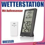 Bresser Optik Meteo Temp 7004200 Funk-Wetterstation Vorhersage f&uuml;r 12 bis 24 Stunden