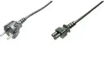 Digitus Strom Anschlusskabel [1x Schutzkontakt-Stecker - 1x Kleeblatt-Buchse C5] 0.75