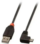 LINDY USB-Kabel USB 2.0 USB-A Stecker, USB-Micro-B Stecker 2.00m Schwarz 31977