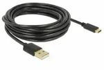 Delock USB-Kabel USB 2.0 USB-A Stecker, USB-C&reg; Stecker 4.00m Schwarz 83669