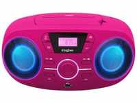 Bigben Interactive Tragbares CD/Radio mit USB pink, Spielwaren