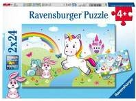 Puzzle Ravensburger M&auml;rchenhaftes Einhorn 2 X 24 Teile