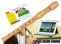 Flute Master (App) mit Blockfl&ouml;te aus Bergahorn (bar. GW)