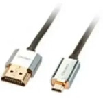 LINDY HDMI Anschlusskabel HDMI-A Stecker, HDMI-Micro-D Stecker 0.50m Grau 41680 4K