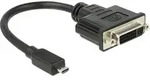 Delock 65563 HDMI / DVI Adapter [1x HDMI-Stecker D Micro - 1x DVI-Buchse 24+5pol.]