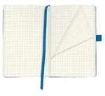 Herlitz Notizbuch Classic A6 96 Blatt kariert blue mit Leseband und Falttasche