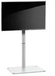 TV Standfu&szlig; Alu Glas Fernseh St&auml;nder Fu&szlig; Alani