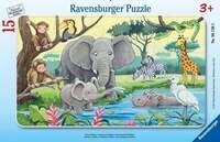 Rahmenpuzzle Ravensburger Tiere Afrikas 15 Teile