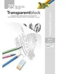 Folia Transparentpapierblock 80g/m2, DIN A4, 25 Blatt, wei&szlig; transparent