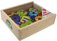 Holz Magnet Zahlen, Holzkassette