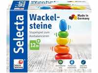Selecta 62009 - Wackelsteine, Stapelspiel, Holz, 5-teilig