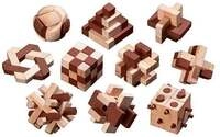 Philos 6922 - Holzpuzzle-Sortiment, mit 10 unterschiedlichen Knobelspielen