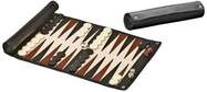 Backgammon, Reise, aufrollbares Spielfeld, Kunstleder