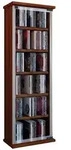Holz CD DVD Stand Regal Schrank Classic Glast&uuml;r