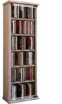 Holz CD DVD Stand Regal Schrank Classic Glast&uuml;r