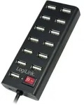 LogiLink UA0126 USB-Hub 13 Port USB-A USB 2.0 480 MBit/s Schwarz UA0126