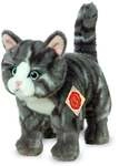 Teddy Hermann 91822 - Katze stehend, grau, 20 cm
