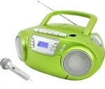 Soundmaster SCD5800GR CD-Radio UKW USB, Kassette, Radiorecorder Inkl. Mikrofon Gr&uuml;n